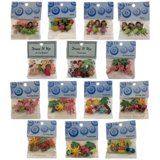 Dress It Up Summer Buttons - Flip Flops Sunglasses Tropical Ocean Sun YOU CHOOSE