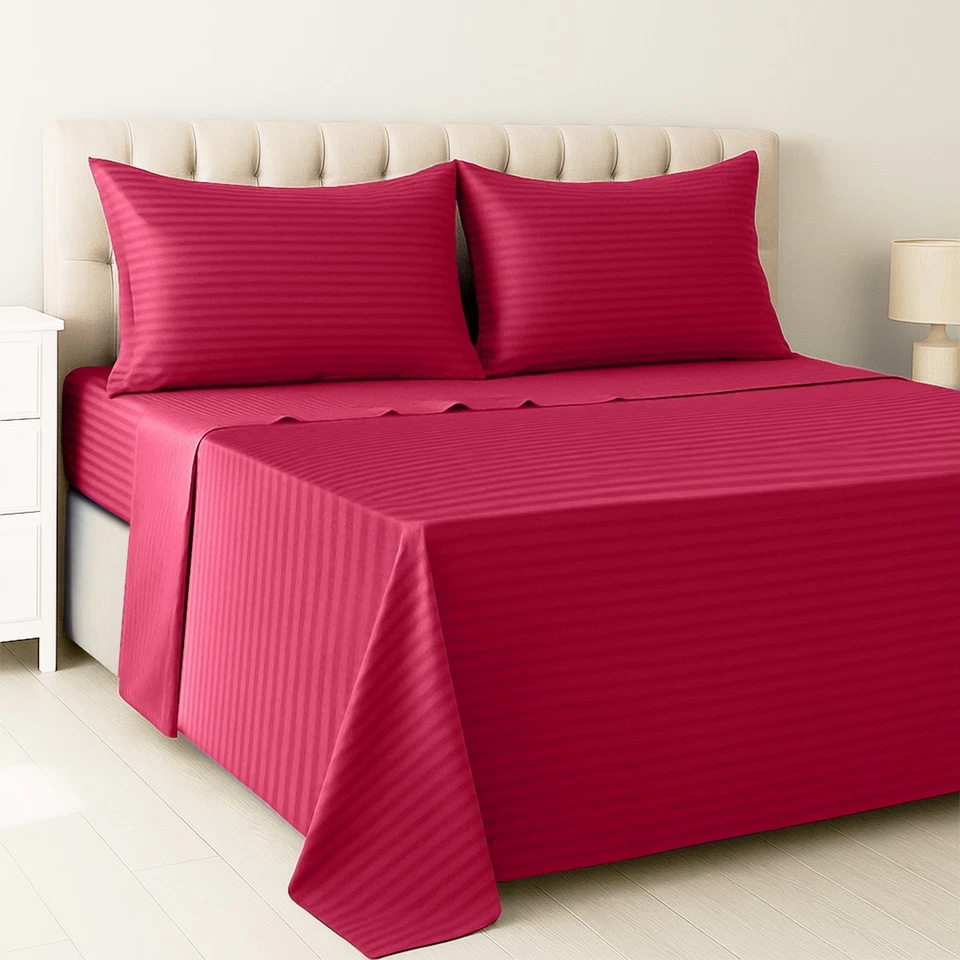 Комплект простыней из 4 предметов для кровати отель роскошный ультрамягкий набор простыней из микрофибры с глубокими карманами - Изображение 4 из 4