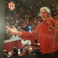 bob knight signed photo with 16 x 20 frame