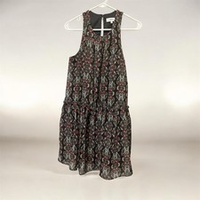 LIKELY Size 2 Medallion Print Halter Dress Mini Tiered Ruffle Chiffon Boho GUC