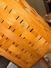 Longaberger 1999 Woven Pie/Picnic Basket w/ Wood Lid & Riser/Stand Plastic Liner — photo 8