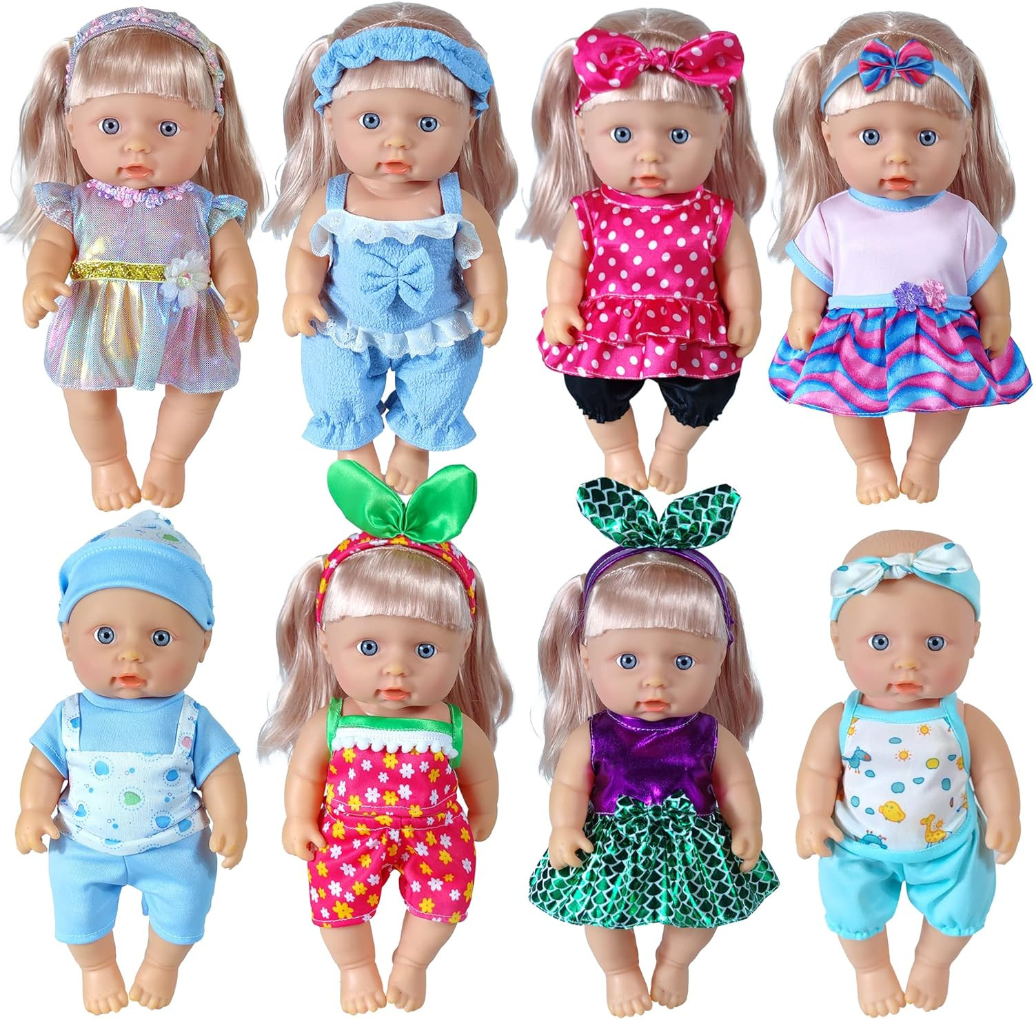 19Pcs 8-10-Inch-Doll-Clothes-Accessories Baby-Doll-Clothes C