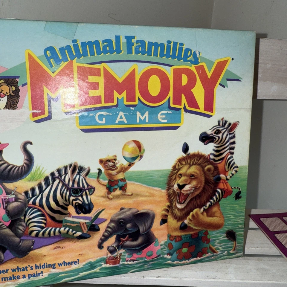 1990's Milton Bradley Memory Card Matching Game, Animal Families Complete - Image 3 of 4