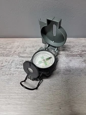 Pocket Army Style Compass Military Camping Hiking Survival Brown Metal