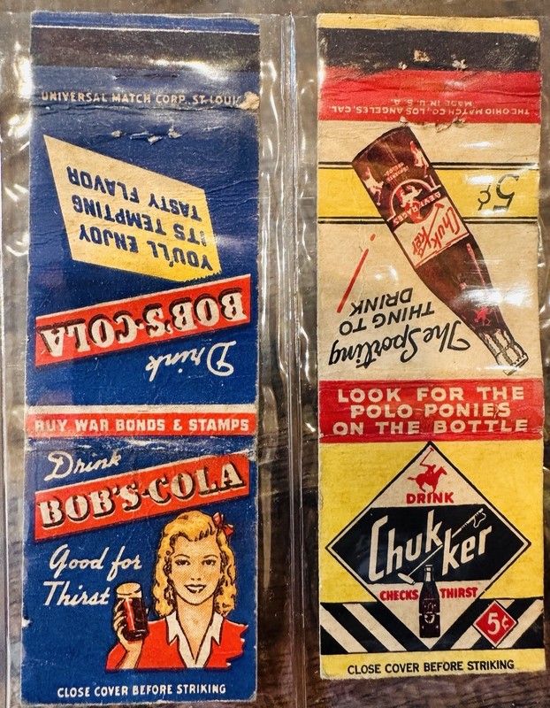 Matchcover 8-pack Vintage Soda Pop