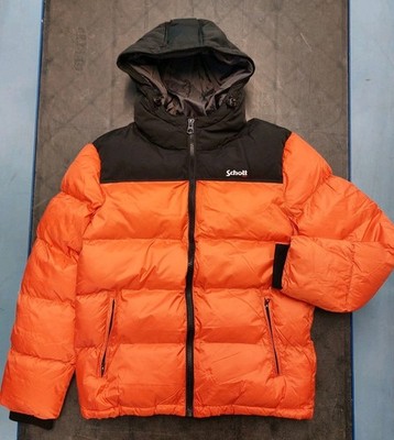 Schott NYC Idaho Winterjacke Daunenjacke Größe L Orange 