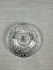 Orrefors Sweden Lars Hellsten Discus Crystal Glass Votive 5.5  Candleholder Vtg