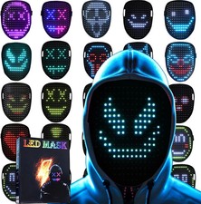 Led Mask Lighted Up Mask - Led Masks with Gesture Sensing Costume for Halloween