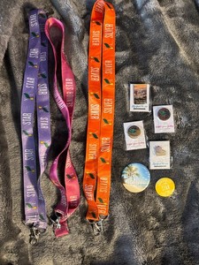 Older Young Living Convention Lanyards. Star,Silver Star,Silver convention pins