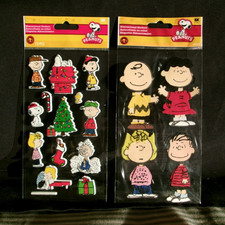 vintage 2009, 2010 pair of mint in pkg Peanuts Snoopy puffy stickers