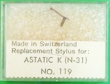 PHONOGRAPH STYLUS for ASTATIC K J K M X ASTATIC N31-1D 64 66 68 94 SERIES 154-D1