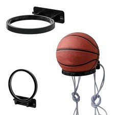 2 Pcs Basketball Holder Wall Mount, Foldable Display Stand for Boys Room Deco...