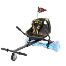 Go Kart Seat Attachment for Self-Balancing Scooter – Adjustable Classic Black