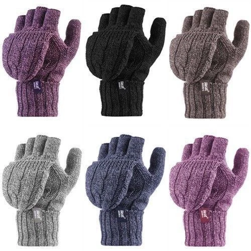 Gants Thermiques Polaire Hommes - Hiver - Noir - Doublure Acrylique - Taille Unique
