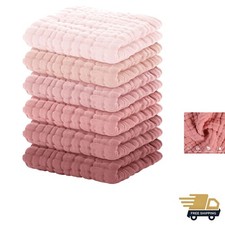 Muslin Baby Washcloths 100 Cotton Soft Absorbent 6 Pack for Baby Care