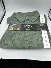 Callaway Men's Moisture Wicking Performance Golf Polo Green Small