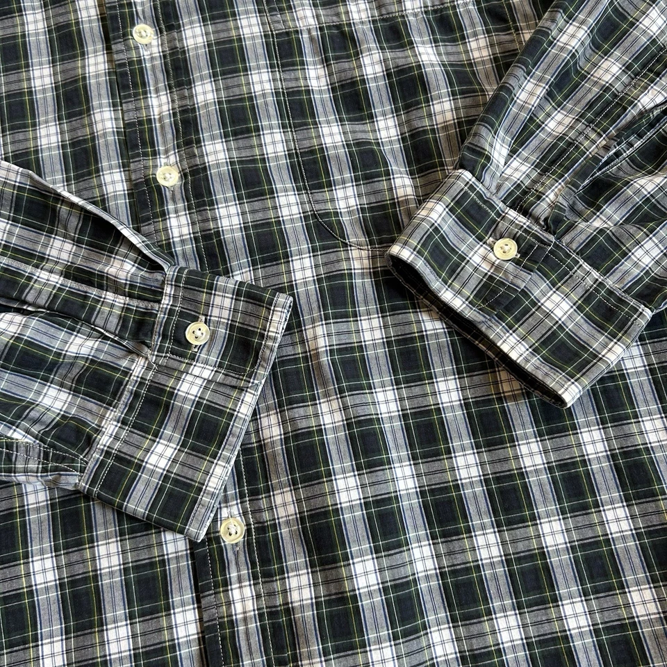 Vintage 1970s Brooks Brothers Cotton Plaid Button Down Shirt Sz 17 - Image 4 of 4
