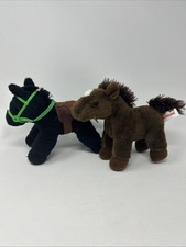 Aurora Horse Plushies, Black And Brown