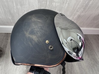 Helm Jethelm Origine Primo M 57-58 Schwarz Bronze evtl f Caferacer Bobber Vespa