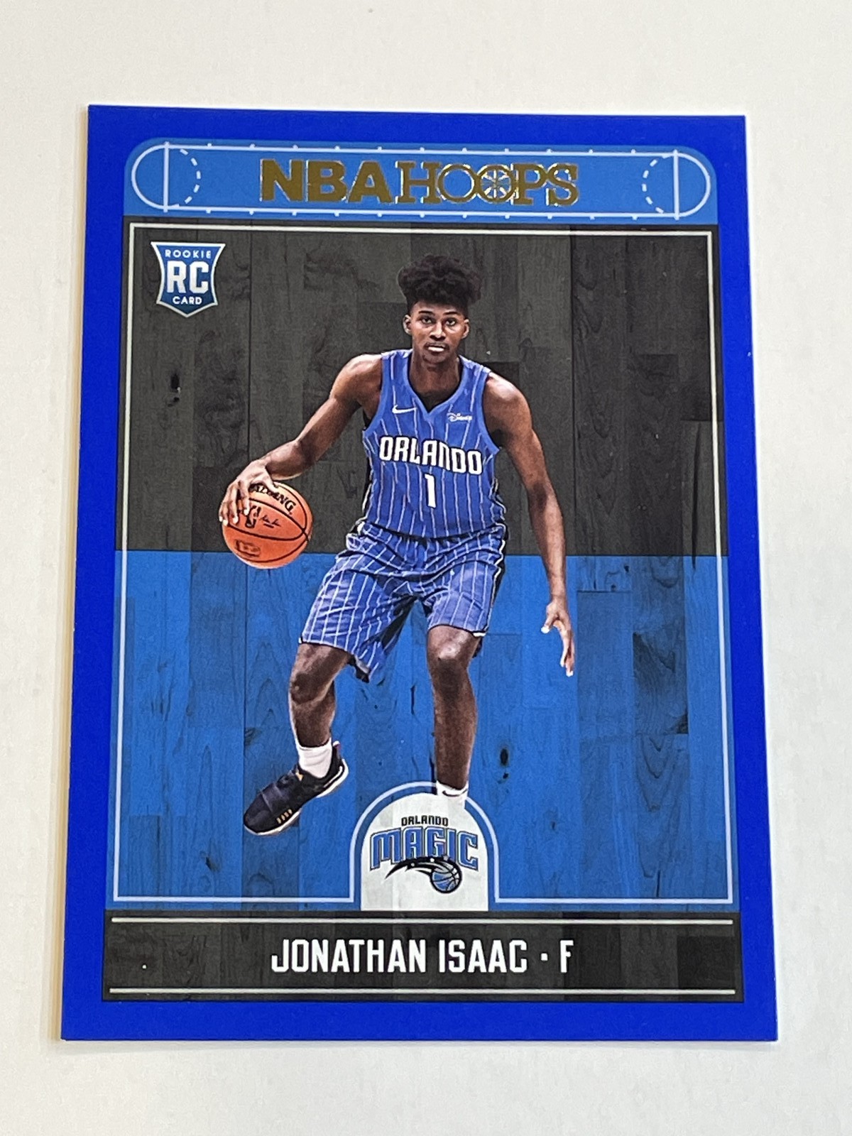 2017-18 Hoops Basketball Blue #256 - Jonathan Isaac RC - Orlando Magic