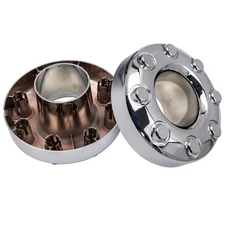 2 Wheel Center Hub Caps For Ford F350 F-350 Dually Front 4x4 17" X 6.5" Aluminum