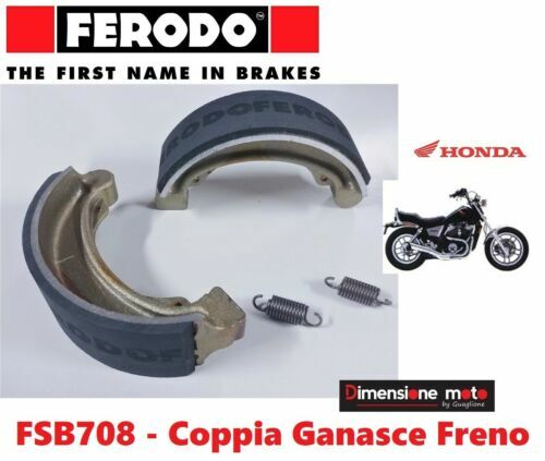 Ganasce Freno Ferodo Per Honda XL R 200 1983-1984 | Freno A Tamburo Anteriore | Ricambi Originali - Foto 2