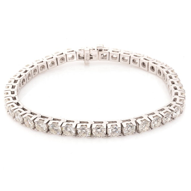 10 00 Ct 14k White Gold Round Cut Las Diamond Tennis Bracelet Ebay 10 00 Ct 14k White Gold Round Cut Las Diamond Tennis Bracelet