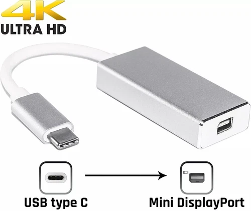 USB Type C Adapter to Mini DisplayPort, USB-C to Mini DP Adapter Cable