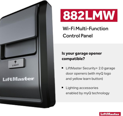 882LMW - Only Works with Select  Security+ 2.0 Garage Door Openers - Wifi Ope...