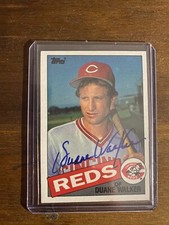 1985 Topps Duane Walker Autographed Card Cincinnati Reds No COA
