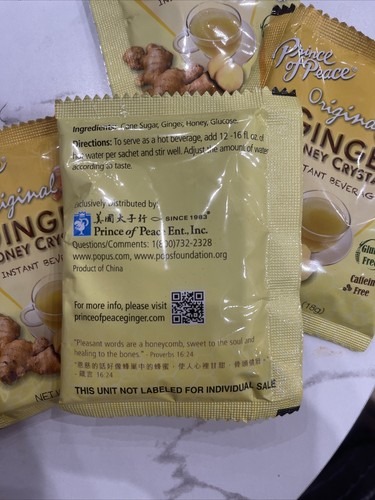 Prince of Peace Original Ginger Honey Crystals Tea individual Sachets x 4 - Picture 3 of 3