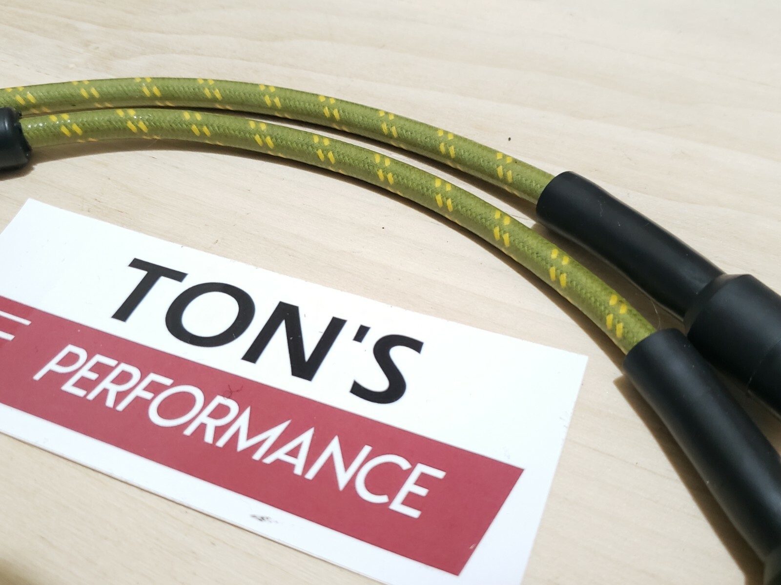 Cloth Spark Plug Wires Green Yel Harley 9503 Sportster 883 1200 Coil