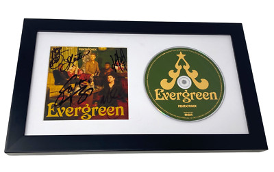 Pentatonix Ptx Signed Autograph Evergreen Framed Matted CD Display