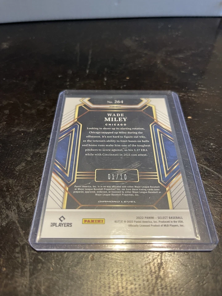 Panini Select Wade Miley Prizm #264 2022 - Chicago Cubs/10 Foto 2 de 2