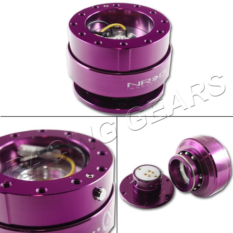 NRG SRK-200PP PURPLE BALL LOCKING STEERING WHEEL GEN 2.0 QUICK RELEASE ADAPTER