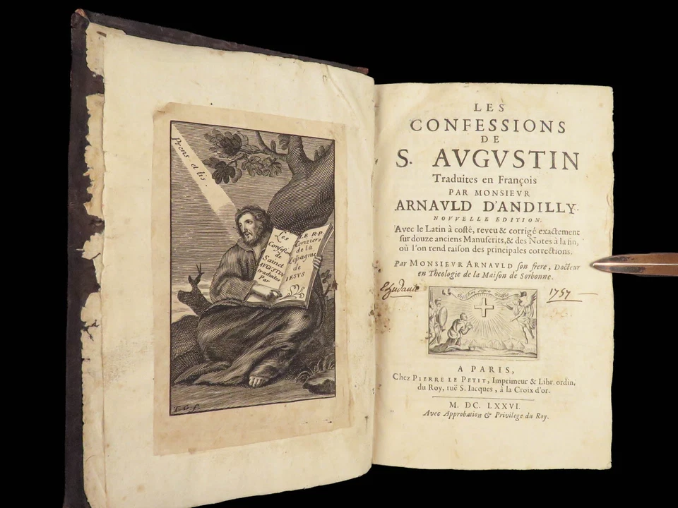 1676 Confessions of Saint Augustine Catholic Doctrine Predestination Philosophy Foto 3 de 4