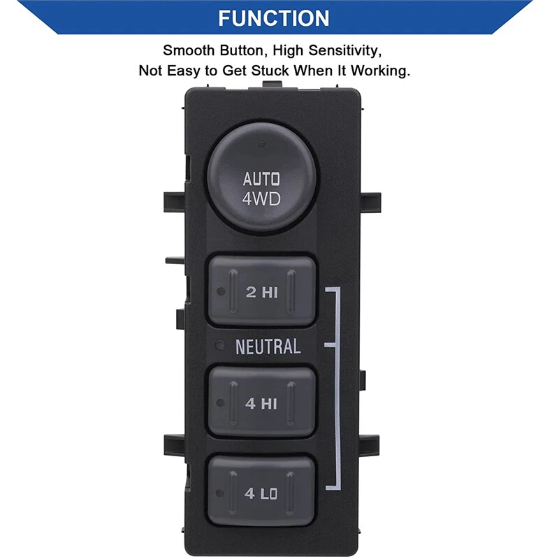 4x4 Transfer Case Switch Control 901-062 for 1999-2002 Chevy Suburban GMC Sierra Foto 3 de 4
