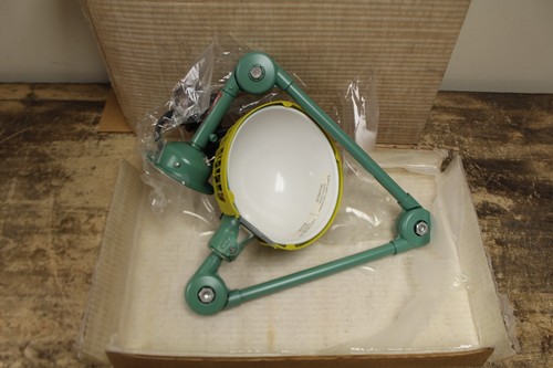 NOS GREEN Vintage Fostoria Articulating Industrial Machine Light Lamp WOW!! - 第 3/6 張圖片