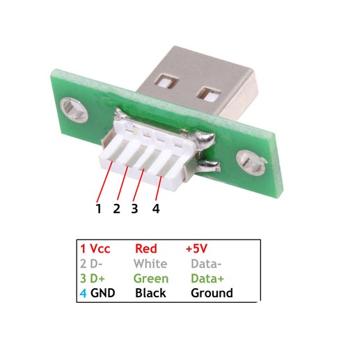 CY 5pcs DIY OEM USB Type-A Female Socket Solder Connector with Panel Mount - Picture 4 of 11