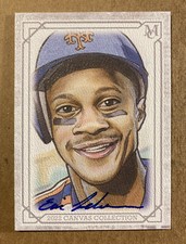 Signed By Artist Topps 2022 Museum Canvas Collection Baseball Strawberry CCR-25