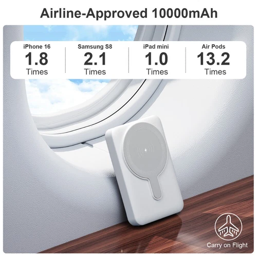 10000mAh Power Bank Magnetic Pack Wireless Charger for iPhone 16/15/14/13/12/11 - Picture 7 of 11