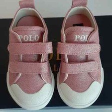 Polo Ralph Lauren Toddler Girl Size 5 Shoes Blush Shimmer Kingsley EZ New in Box