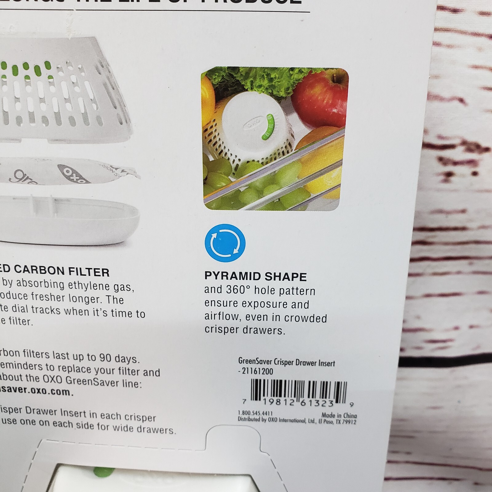 OXO Good Grips GreenSaver Standing Crisper Drawer Insert 