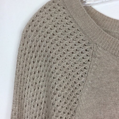 J. Suéter Crew Factory Beige Mezcla Merino Manga Raglán M - Imagen 3 de 6