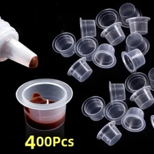 400Pcs Tattoo Ink Caps Plastic Cups Supplies Pigment Holder L Size
