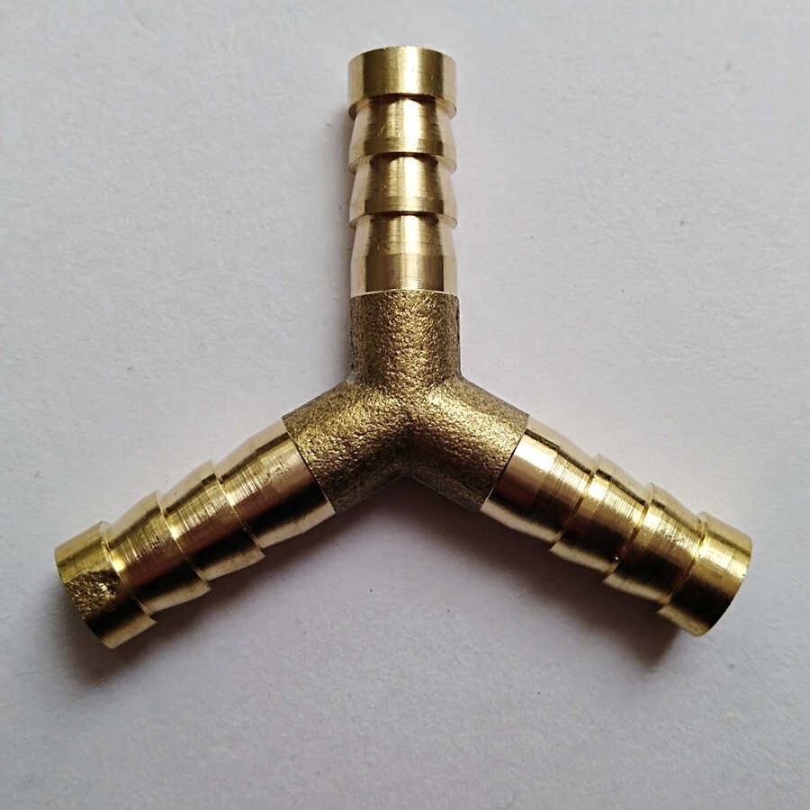 5/16" HOSE BARB Brass Pipe 3 WAY Y Fitting Thread Gas Fuel Water Air B162