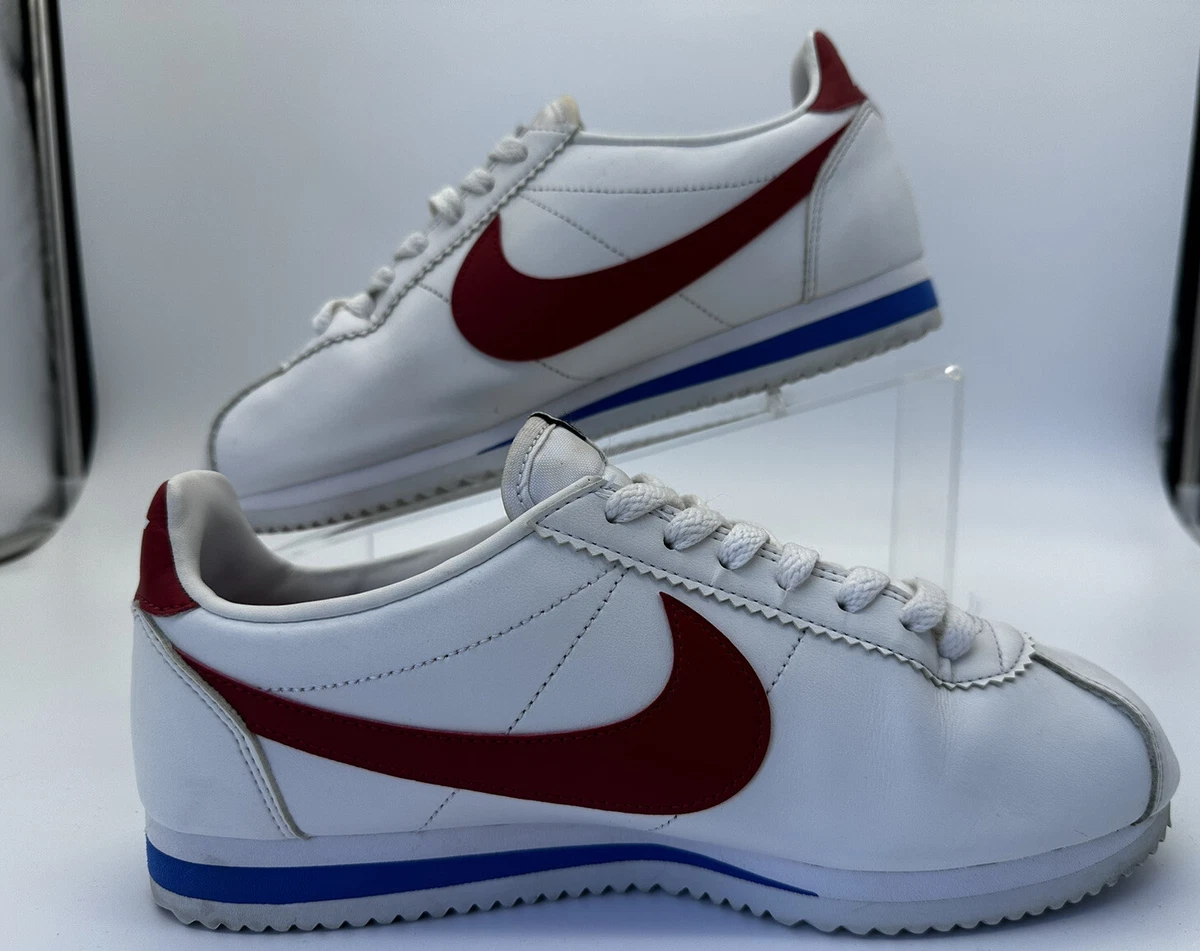 Nike classic cortez womens red white and clearance blue