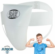 KINDER XS S Tiefschutz schwarz weiß Tiefschützer Kindertiefschutz Kids Karate 