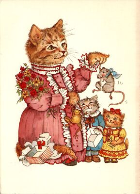 Berkeley, CA, Canterbury House, Victorian Cats All-Occasion Postcards, Postcard