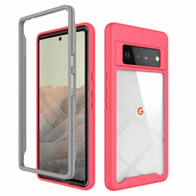 Shockproof Rubber Hybrid PC Clear Back Case Cover For Google Pixel 6 / 6 Pro